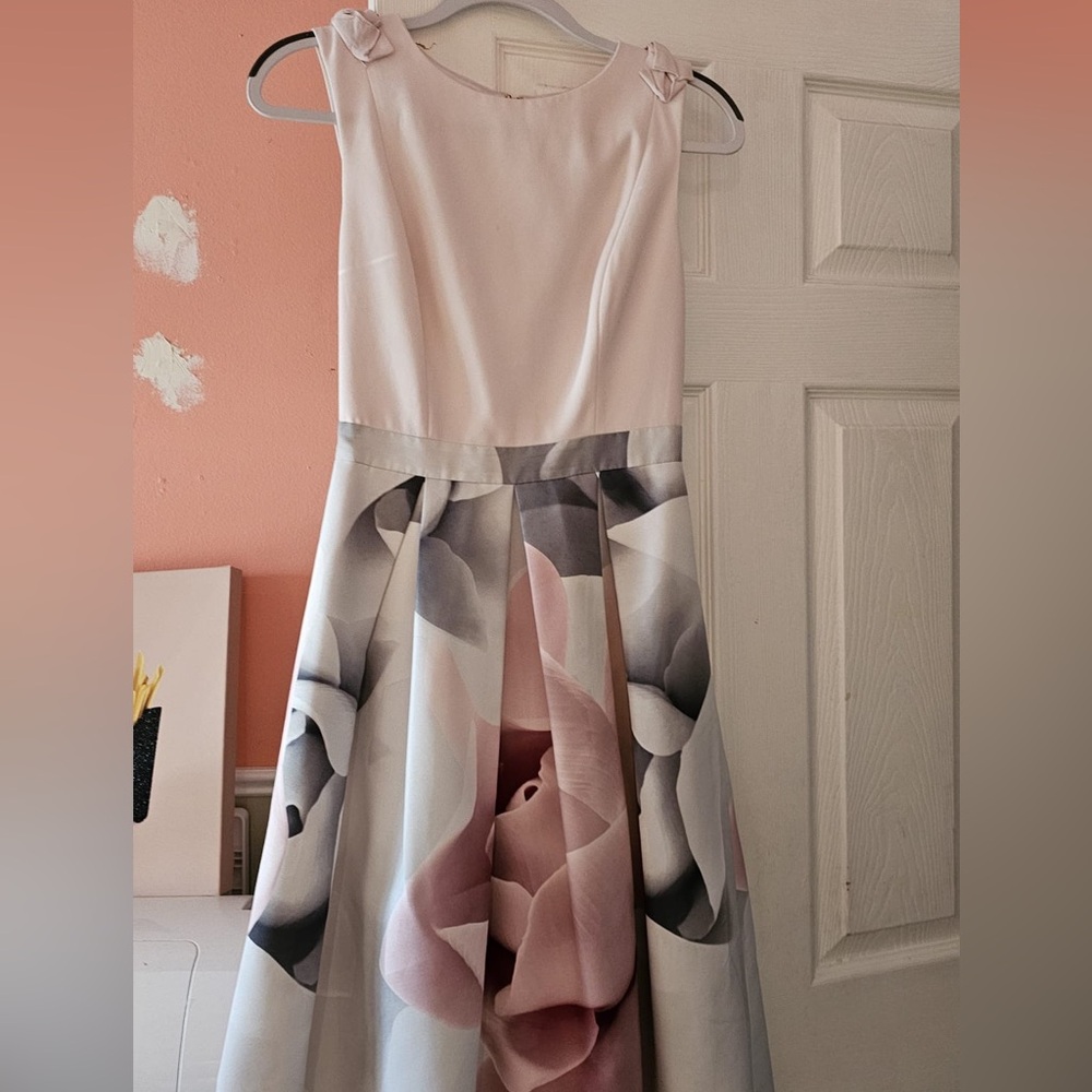 Ted Baker London Pink and Gray A-Line Dress for Weddings